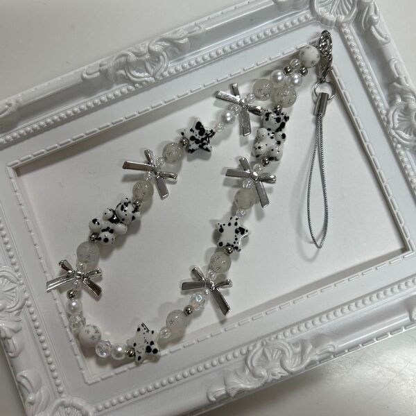 ハンドメイド ビーズキーホルダー ストラップ 韓国