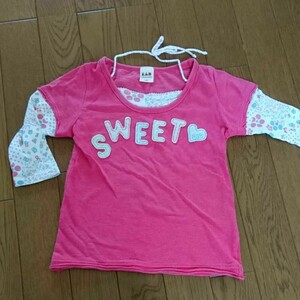 エーアーベー 女の子 かわいい トップス Tシャツ ピンク 110