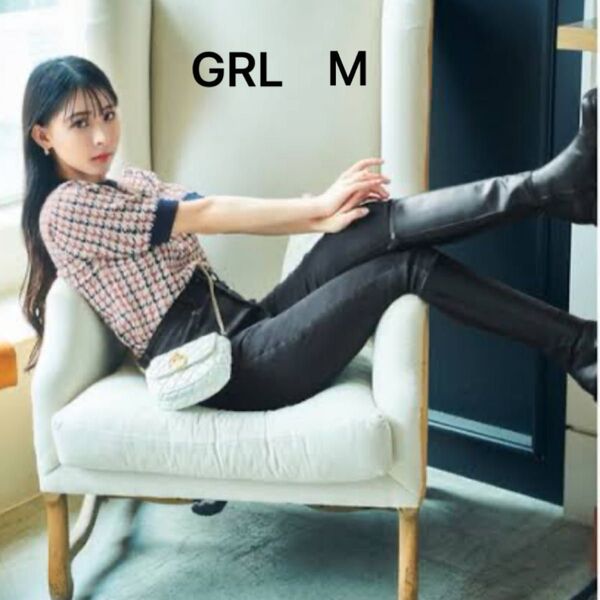 GRL ストレッチ スキニー デニムパンツ ハイウエスト