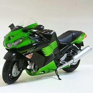 かっこいいバイク 1/12 スケール ダイキャストモデル完成品 カワサキ ZX-14 Ninja ジャンク スーパースポーツバイク 全長約18cm