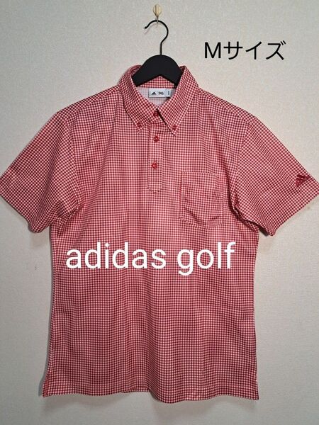 adidas golf ポロシャツ アディダス ゴルフ 半袖 Mサイズ ボタンダウン ゴルフウェア