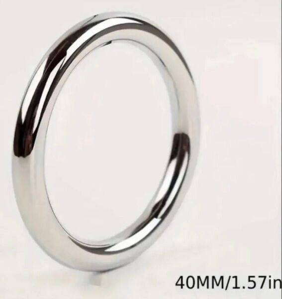 No.33 メンズ アクセサリー コックリング ペニスリング Oリング ステンレス鋼製 鏡面仕上げ 内径40mm×7.5mm