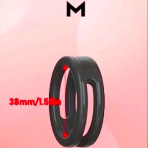 メンズ アクセサリー コックリング ペニスリング ダブル Oリング 陰嚢ロックリング シリコン製 内径38mm