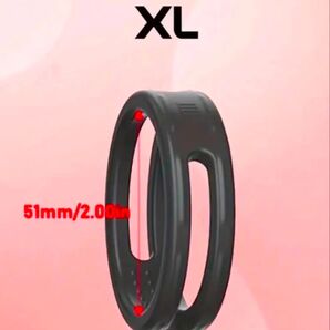 メンズ アクセサリー コックリング ペニスリング 陰嚢ロックリング ダブル Oリング シリコン製 XLサイズ 内径51mm