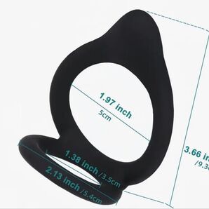 メンズ アクセサリー コックリング ペニスリング C型リングロック 内径50mm 黒