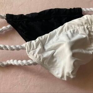 メンズ Tバック ビキニパンツ Gストリング ふんどし 褌 黒猫褌 六尺褌 2枚セット Mサイズ