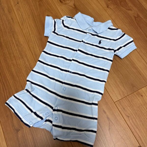 ラルフローレン ベビー服 ロンパース ボーダー柄 6M