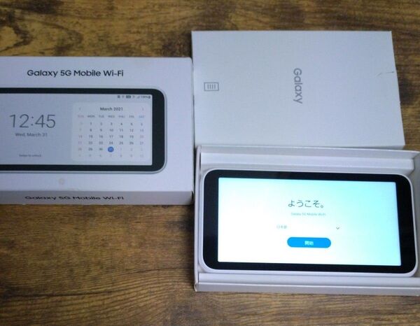 美品 Galaxy 5G Mobile Wi-Fi SCR01 モバイルルーター au ギャラクシー サムスン