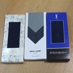 【新品】紳士ビジネスソックス3点セット ★バレンチノ、ピエールカルダン、サンローラン