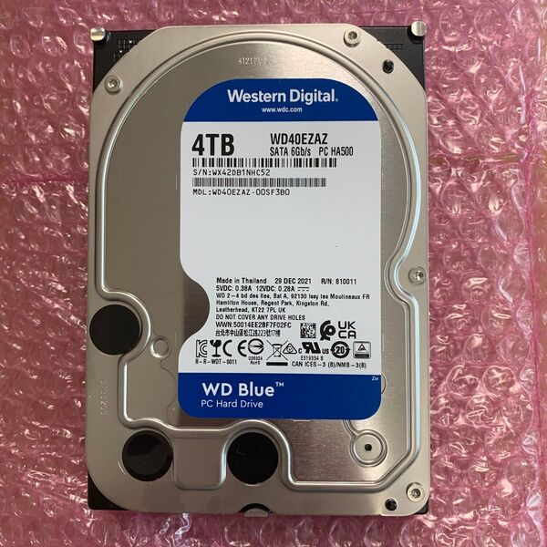 63時間 Western Digital WD40EZAZ 4TB