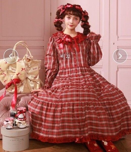 新品未使用ピンクハウス 青木美沙子コラボ2023年チェックワンピース