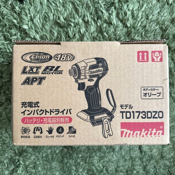 18V 充電式インパクトドライバ TD173DZO(オリーブ)純正マキタバッテリーセット