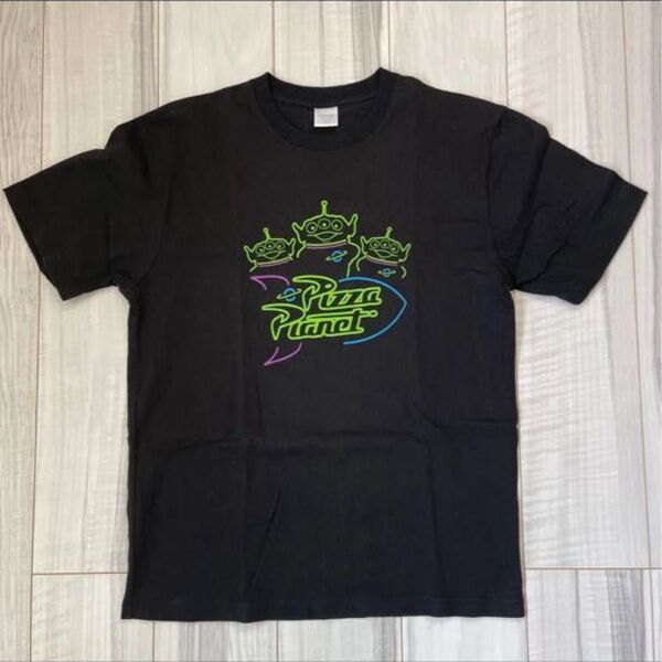 トイストーリー リトルグリーンメン ピクサー ディズニー プリント 半袖 tシャツ 黒 L