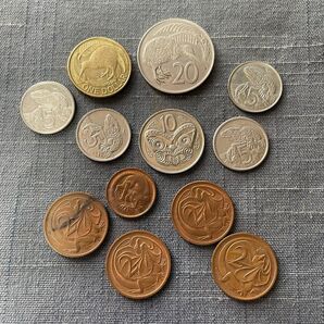 外貨 コイン オーストラリアドル Australian dollar ニュージーランドドル New Zealand Dollar
