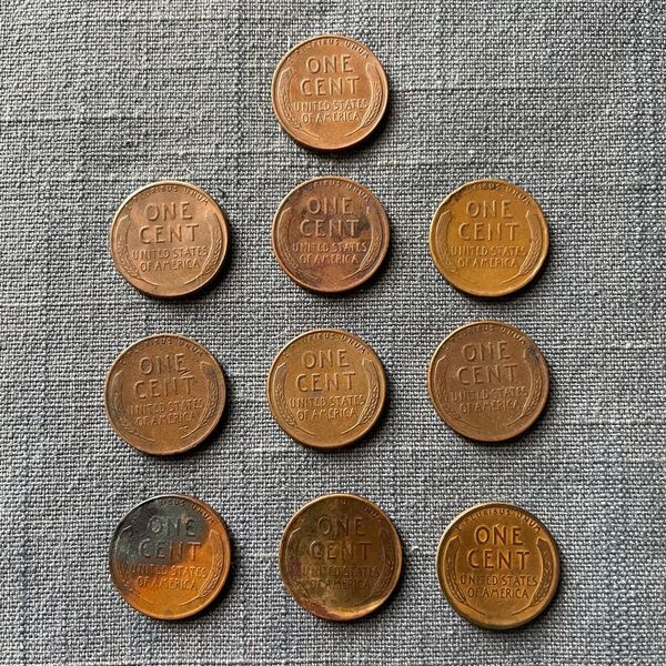 外国コイン アメリカドル 硬貨 1セント 麦ペニー Lincoln Wheat Ears Reverse