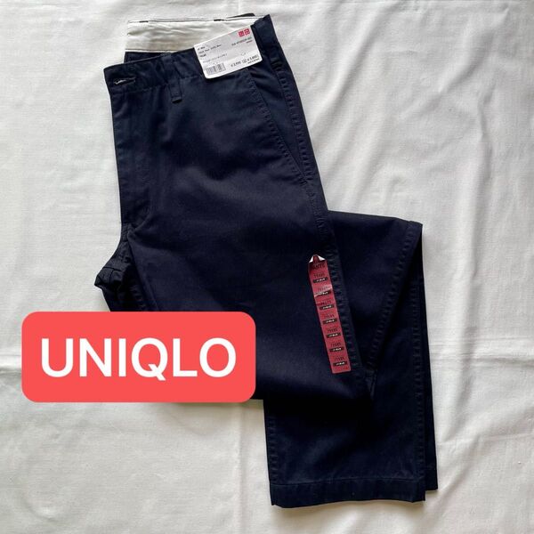 未使用 タグ付 ユニクロ UNIQLO ヴィンテージ ノータックチノ 79×85 ネイビー 廃番 未補正