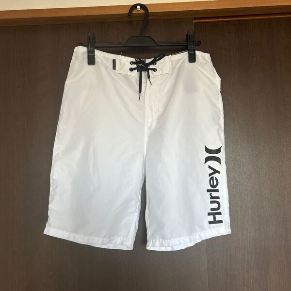 ハーレー ホワイト 海パン サーフパンツ 水着 30 M プール レジャー ハーフパンツ ショートパンツ M ホワイト
