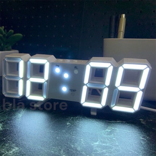 LED デジタル 時計 置時計 3D 置き時計 卓上