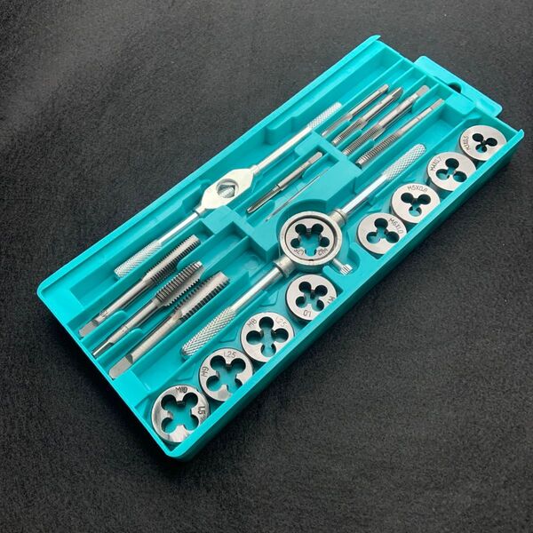 タップ ダイス 20pcs セット DIY 工具 ネジ ビット メンテナンス