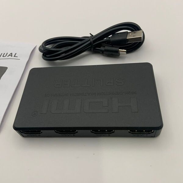 HDMI スプリッター 分配器 1入力4出力 スイッチャー pc ゲーム