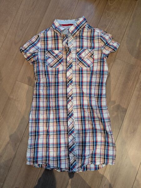 tommy girl チェック柄 半袖ワンピース Sサイズ 美品