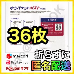ゆうパケットポスト mini 封筒 36枚 配送用袋 MY-202505302