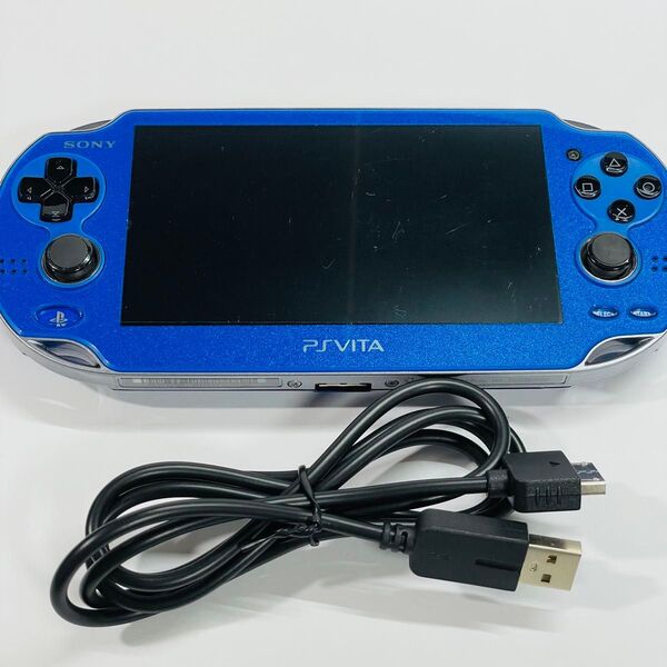 【美品】PS Vita PCH-1000 サファイアブルー 本体 SONY
