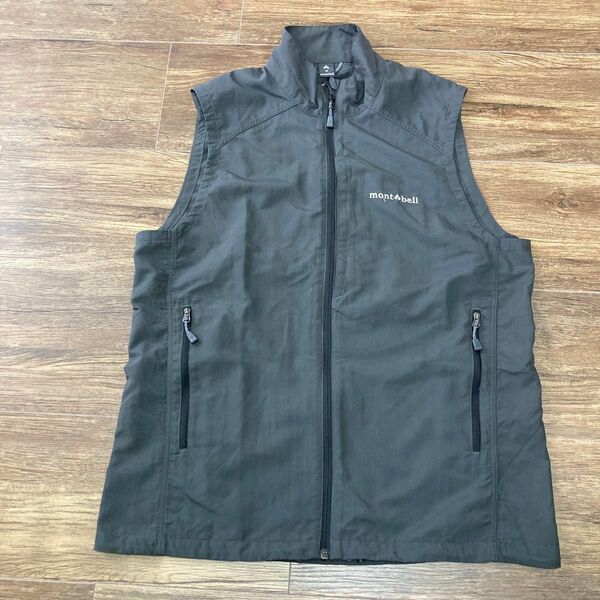 【美品】montbell ODベスト1103253 M グレー mont-bell モンベル アウトドア ベスト