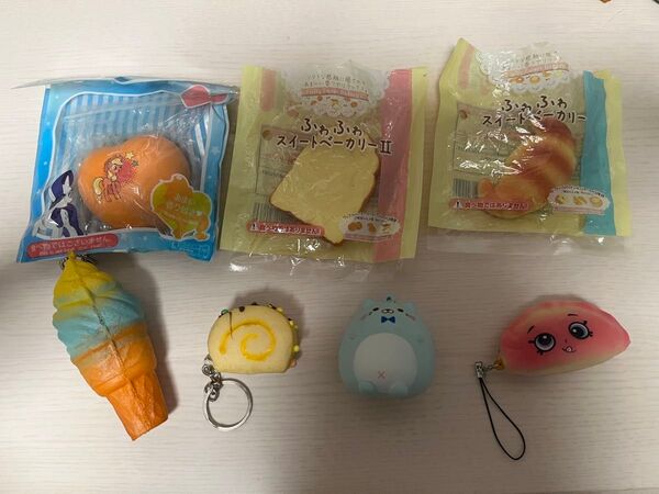 スクイーズ パン キャラクター ソフトクリーム スイーツ 動物 餃子 7個