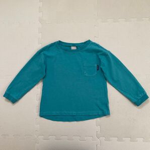 男の子 プティマイン 長袖 トップス Tシャツ サイズ110 グリーン ロンT