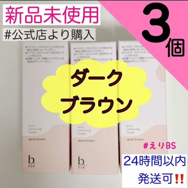 【新品未使用】b.ris カラーリングフォーム ダークブラウン 白髪染め ビーリス 3本セット