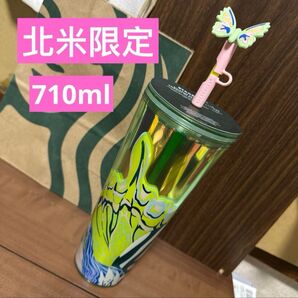 海外限定 STARBUCKS チョウチョウ タンブラー スタバ ホリデ