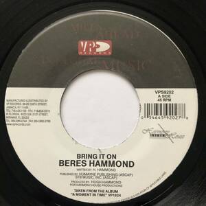 試聴 / BERES HAMMOND / BRING IT ON /VP US/reggae/dancehall/’10/big hit !!/7inch