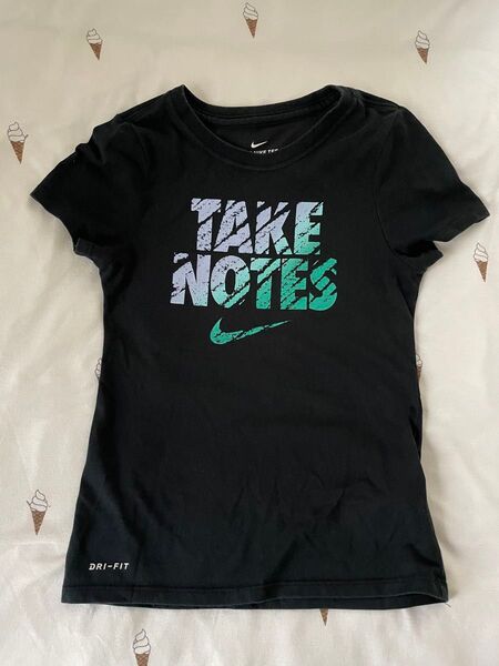 NIKE DRY FIT 半袖 Tシャツ ブラック ガールズ 130cm - 140㎝