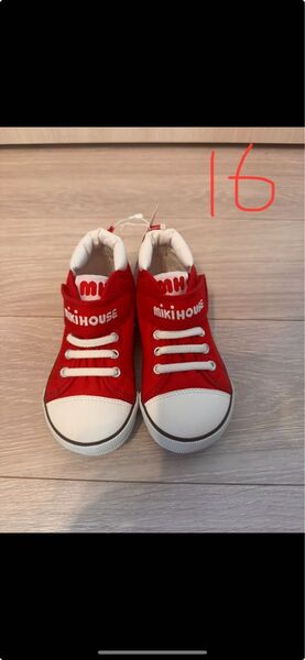 新品未使用 16cm MIKI HOUSE ミキハウススニーカー