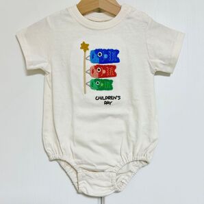 【新品タグ付き】 futafuta こどもの日 こいのぼりモチーフ ロンパース 70サイズ