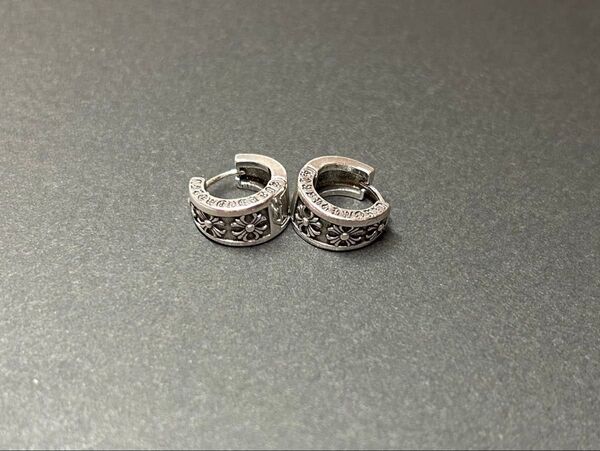 シルバー925 ピアス アクセサリー シルバー フープピアス クロス