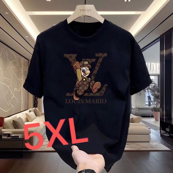 Tシャツ 黒 半袖Tシャツ 5XL