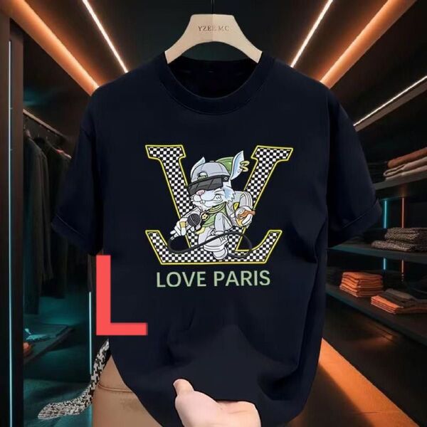 Tシャツ 半袖Tシャツ 黒 L