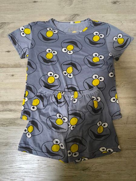 パジャマ 半袖 ルームウェア 上下セット XL エルモ