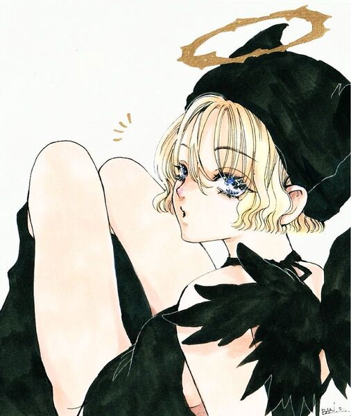 手描きイラスト オリジナル ハニーデビル 女の子