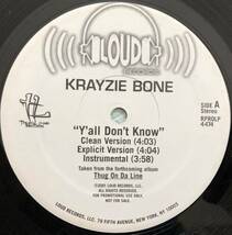 US PROMO ONLY / KRAYZIE BONE / Y'ALL DON'T KNOW / IF U A THUG / ROLL IT UP / 2001 HIPHOP / WESTSIDE Bone Thugs-n-Harmony_画像1