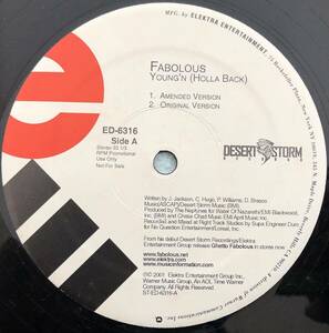 US PROMO / FABOLOUS / YOUNG'N (HOLLA BACK) / PRO BY DJ CLUE DURO & SKANE / 2001 HIPHOP