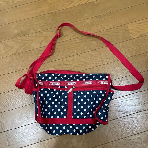 レスポートサック ショルダーバッグ LeSportsac 水玉 ドット ポーチつき