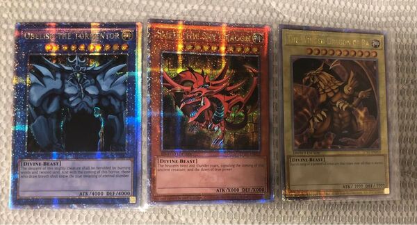 遊戯王 クオシク 三幻神 オシリス ラー オベリスク 3枚セット 25th レジェンダリーコレクション EU版