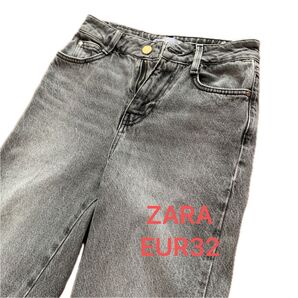 ZARA デニムパンツ EUR32 グレー サイズS レディース