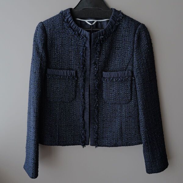 【新品・タグ付】ANAYI セットアップ ノーカラー スカート ツイード 34