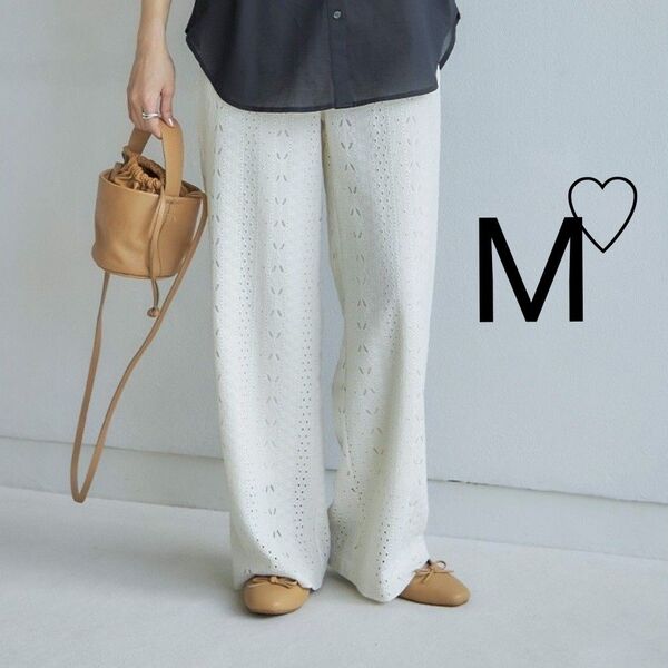 新品 しまむら mysa closet 田中里奈 レースパンツ M 白 アイボリー 淡薄橙