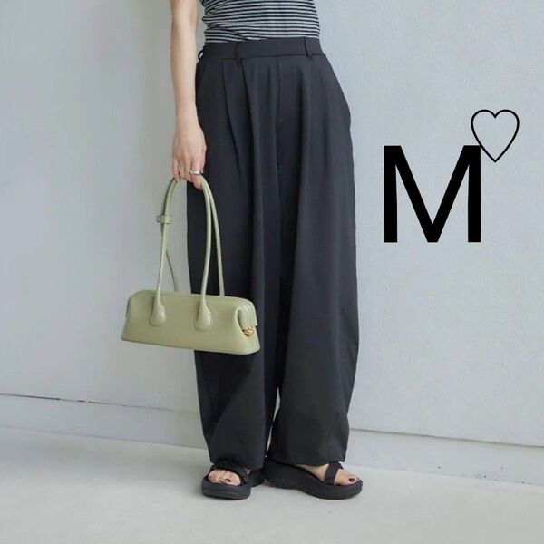 新品 しまむら 田中里奈 コクーンパンツ М ブラック 黒 mysa closet