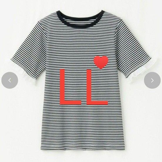 しまむら mysacloset 田中里奈 テレコボーダーTシャツ М 黒 白 プルオーバー